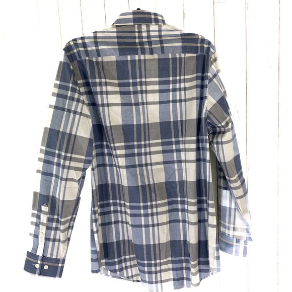 Kenneth Cole | Oeko-Tex Men's New Navy Long Sleeve Button Down Dress Shirt 32 33 - Picture 8 of 14